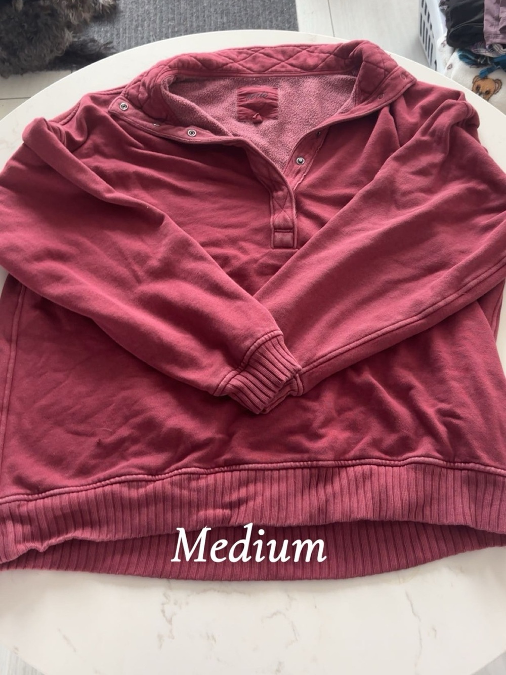 aerie Rose Pink Half-Snap Pullover Sweater